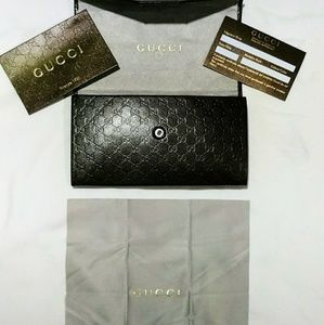 Authentic Brown Leather Gucci Sunglass Case
